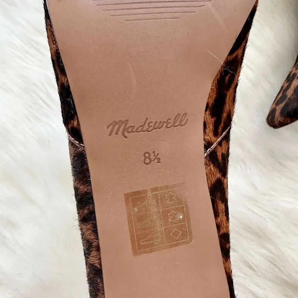 NWOB Madewell The Dimes Kitten-Heel Boot in Dark Carob Multi Animal Print Sz 8.5